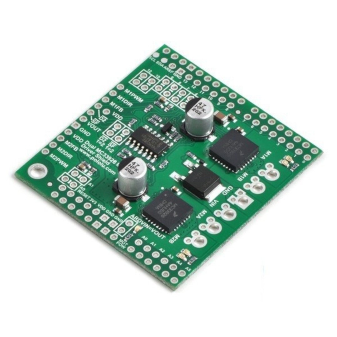MC33926 - dwukanałowy sterownik silników 28V/3A - shield dla Arduino - Pololu 2503