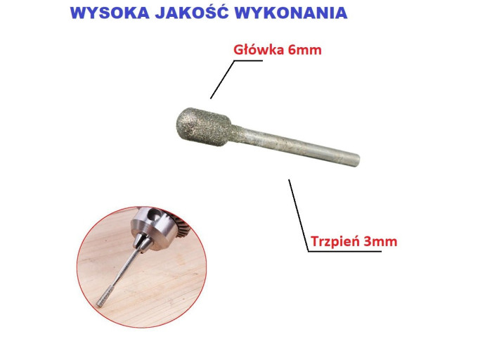 Frez Walec OW, ściernica  6 mm