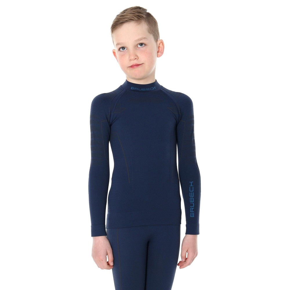 Bluza termoaktywna chłopięca Junior Brubeck Thermo LS13640 granatowy