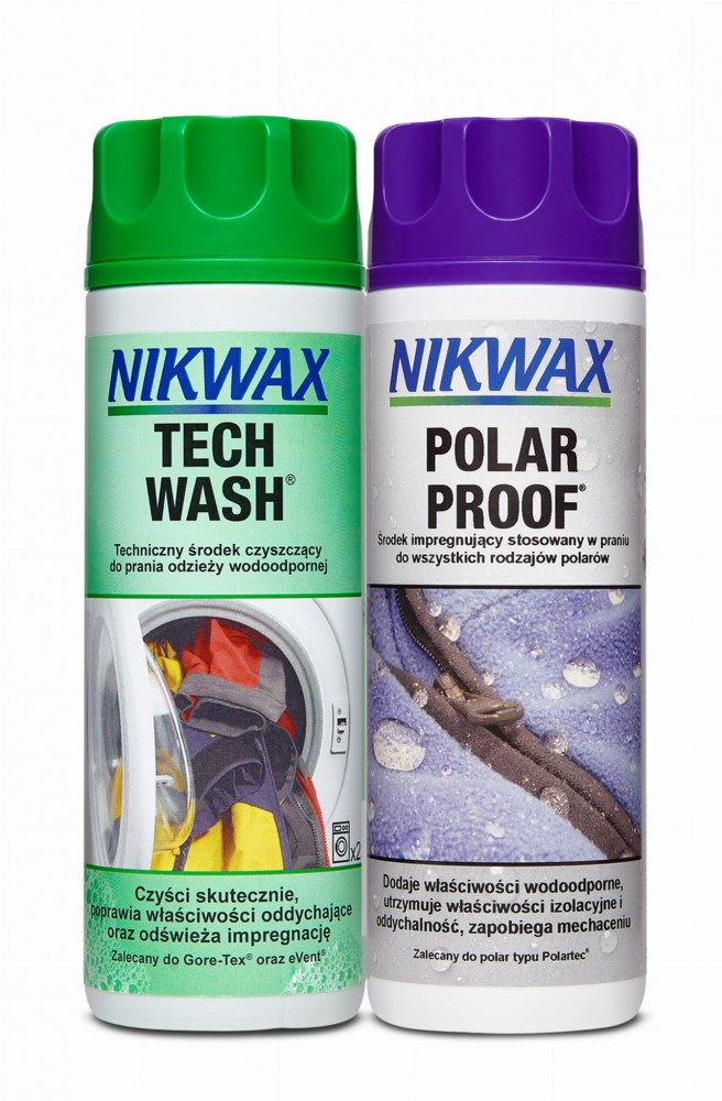 Zestaw do pielęgnacji odzieży outdoor Nikwax Tech Wash i Polar Proof 2 x 300 ml