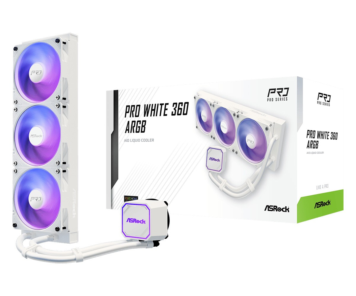 Chłodzenie ASRock Pro White 360 ARGB 90-APRA36-WAAGA6