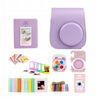 LOVEINSTANT Zestaw akcesoriów 8w1 do FUJIFILM Instax Mini 11 Fioletowy
