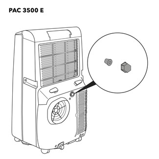 Trotec PAC 3500 E zatrzymanie odpływu góra