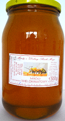 Miód wielokwiatowy z doliny rzeki Mrogi 1250g