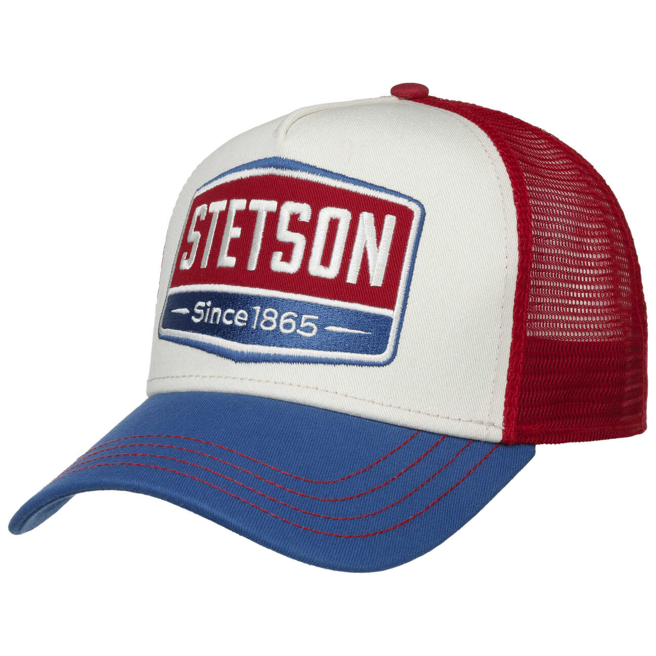 Czapka Highway Trucker by Stetson, niebiesko-czerwony, One Size