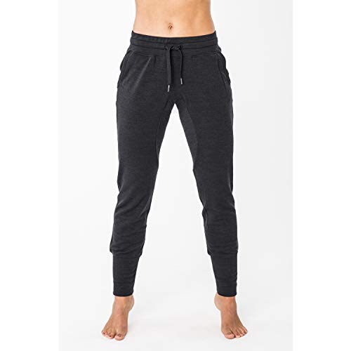 super.natural super.natural wygodne damskie spodnie do biegania, z wełny merynosów, W Essential Cuffed Pant. czarny czarny nakrapiany X-S SNW013830