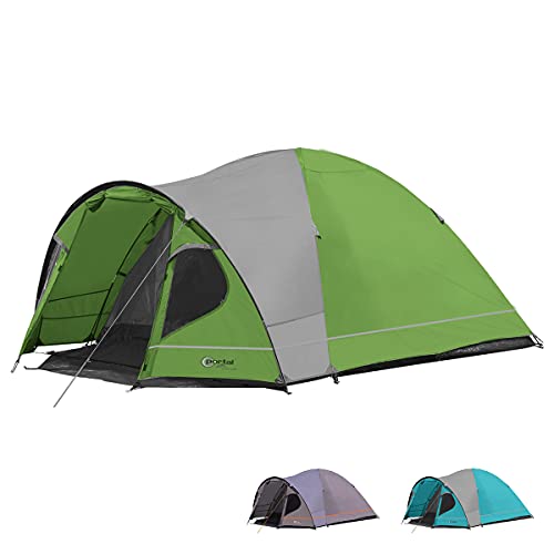 Portal Outdoor S Unisex Zeta przestronny namiot kopułowy, z prętami z włókna szklanego, werandą i potrójną wentylacją, śpi do 4, niebieski, 4 osoby