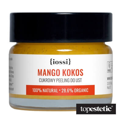 Iossi Mango Kokos Cukrowy peeling do ust z woskiem pszczelim 15 ml