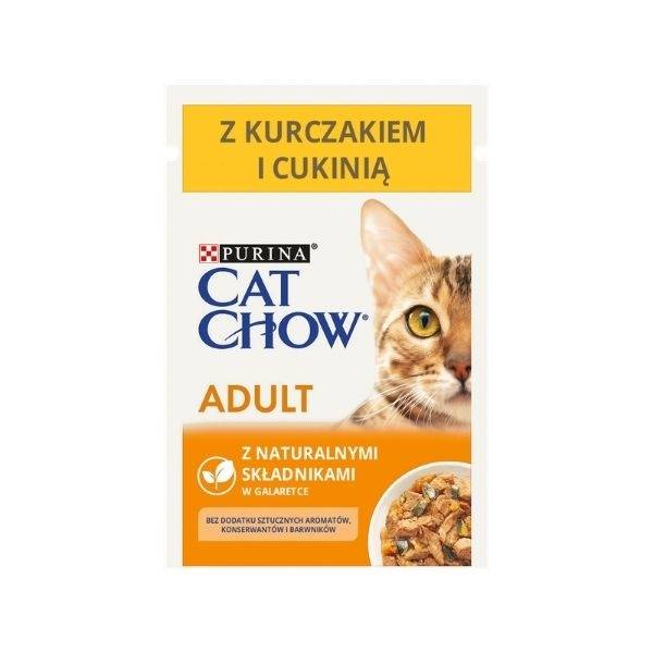 Purina Cat Chow Cat Chow Adult Kurczak i cukinia 85g Saszetka 51395-uniw