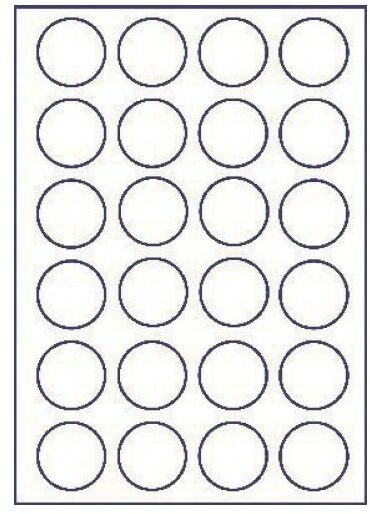 Samoprzylepne etykiety 45 x 45 mm, 24 etykiet, A4, 100 arkuszy