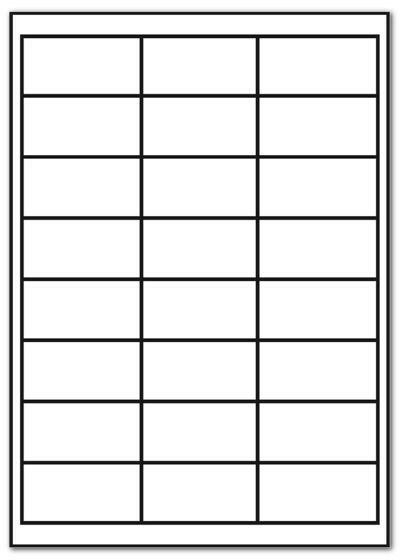 Samoprzylepne etykiety 64,6 x 33,8 mm, 24 etykiet, A4, 100 arkuszy