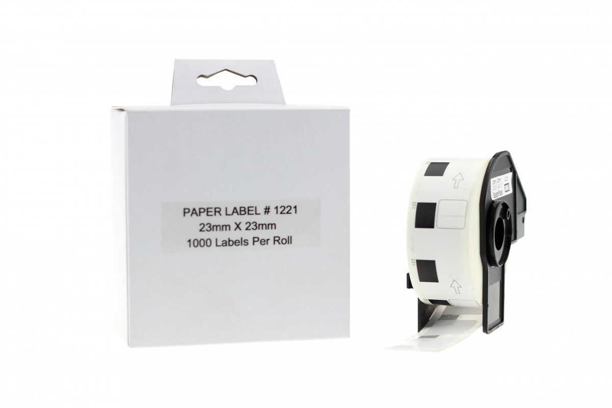 Brother zamiennik DK-11221, 23mm x 23mm, etykiety papierowe