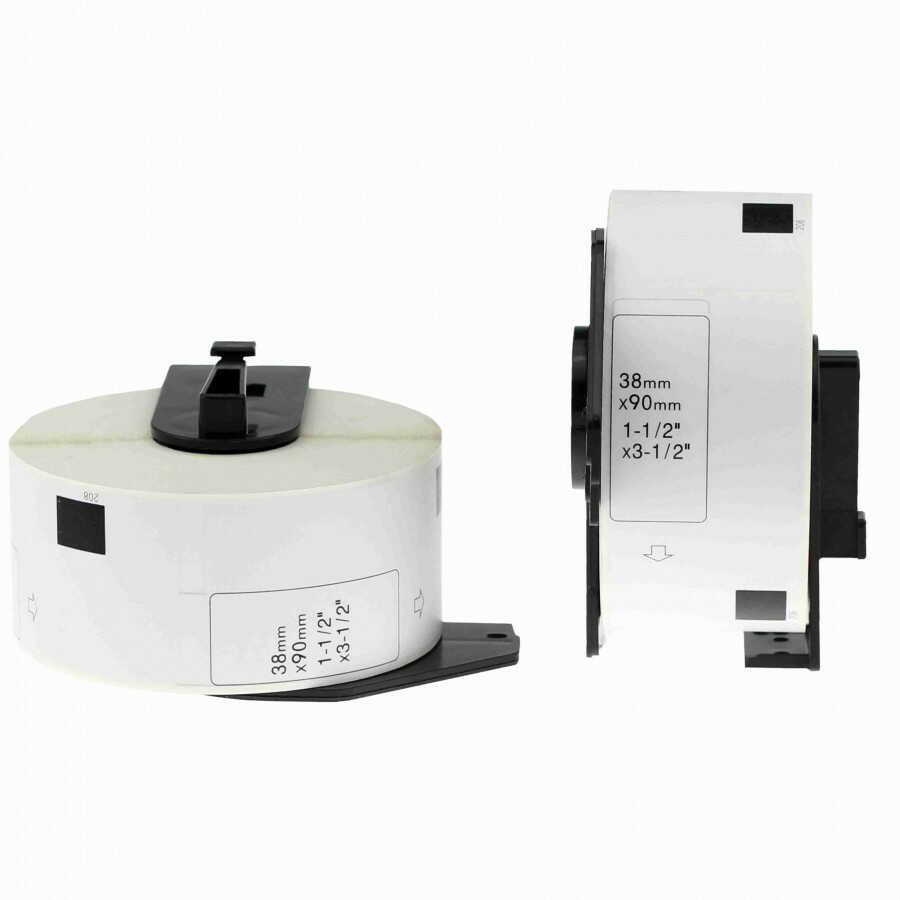 Brother zamiennik DK-11208, 38mm x 90mm, etykiety papierowe