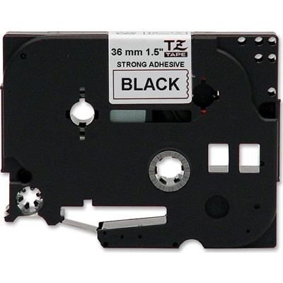 Taśma zamiennik Brother TZ-S261 / TZe-S261 36mm x 8m,mocno klejący, czarny druk / biały podkład