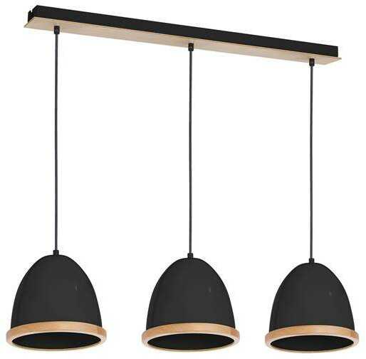 Lampa wisząca nowoczesna zwis STUDIO III czarny szer. 65cm