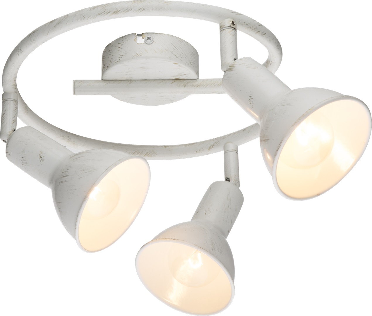 Spirala Globo Caldera 54648-3 lampa sufitowa spot 3x40W E14 biały / złoty patynowany