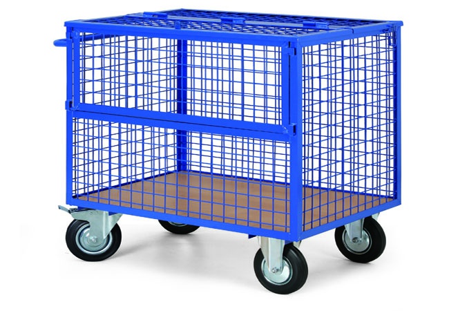 B2B Partner Wózek ze ścianami z drutu i pokrywką 1491