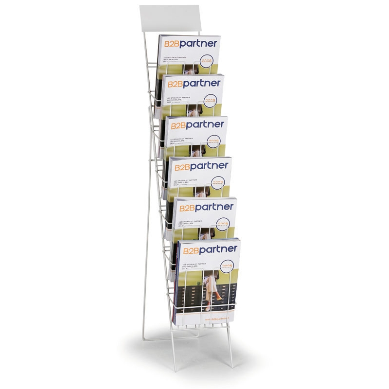 B2B Partner Stojak na ulotki, 6x A4 97265-bílá (10951)