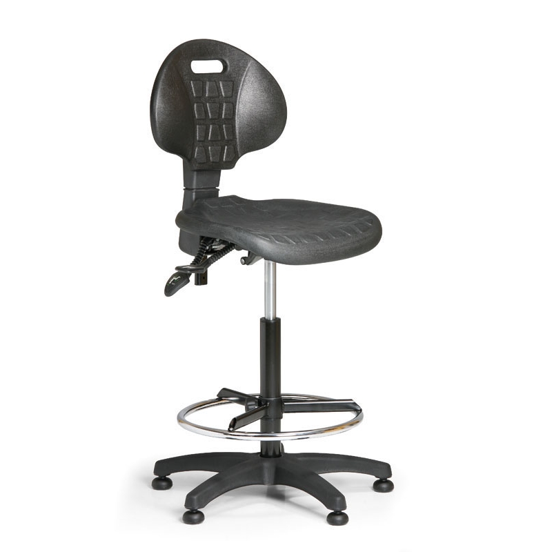 B2B Partner Krzesło PUR, asynchroniczna mechanika, ślizgacze 9769