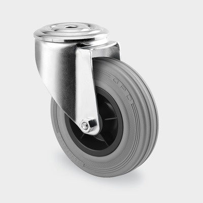 TENTE Koła przemysłowe z maksymalnym obciążeniem 70-205 kg, szara guma 3470PIR160P30