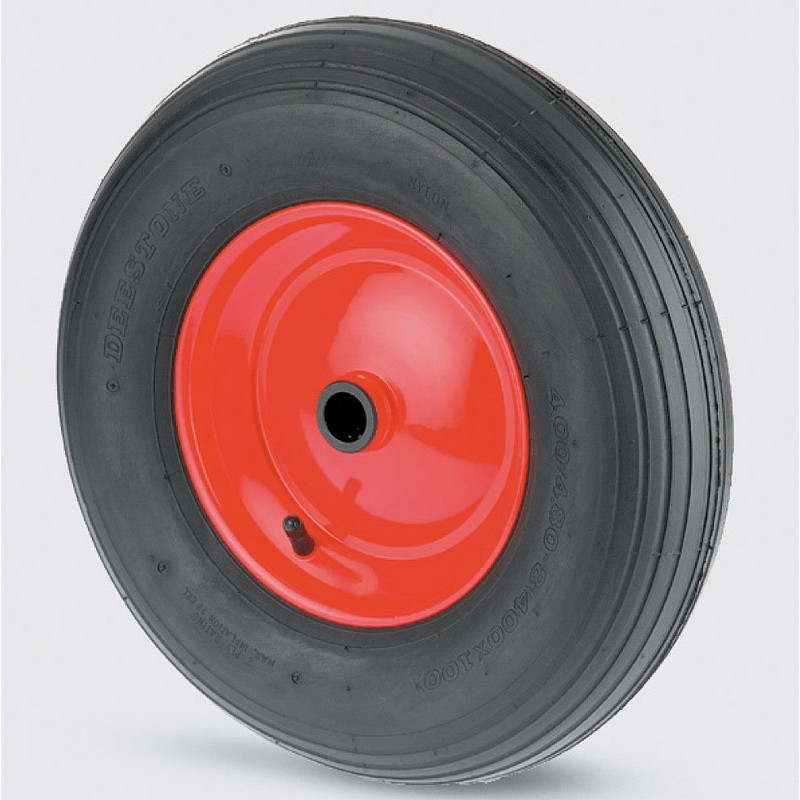 TENTE Pojedyńcze koło 400 mm, plastikowa tarcza, czarna pneumatyka DQR400x100-20NL752PR