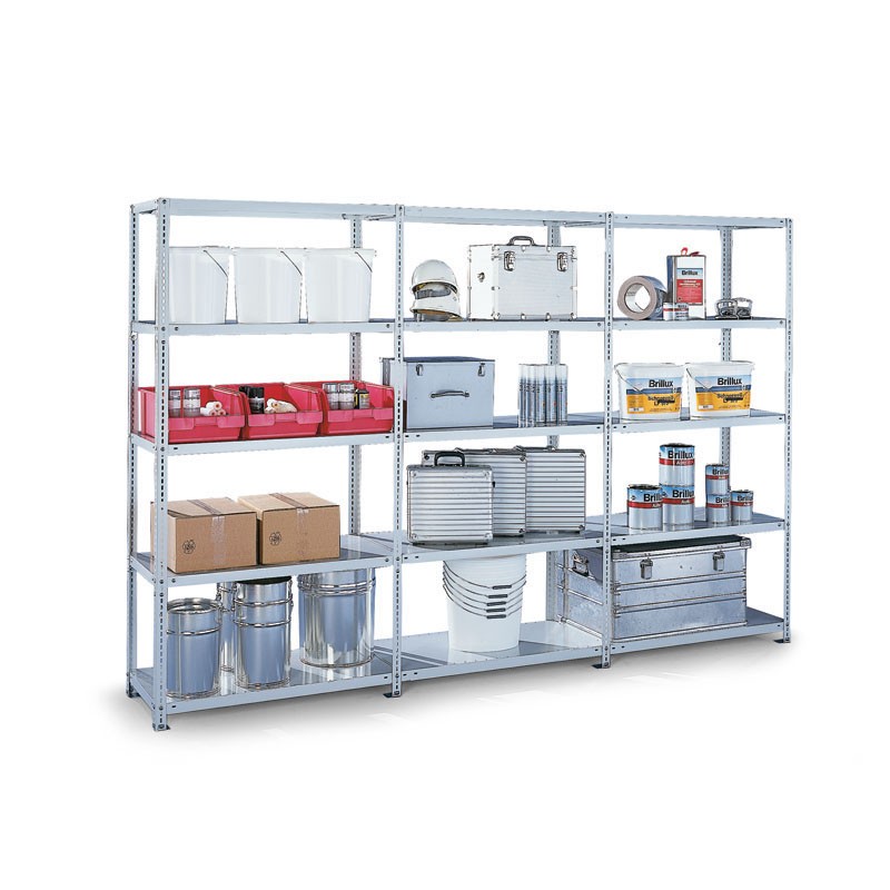 META Skręcany półkowy regał FIX, 330 kg, 3000 x 1000 x 500 mm, dodatkowy regał 141071