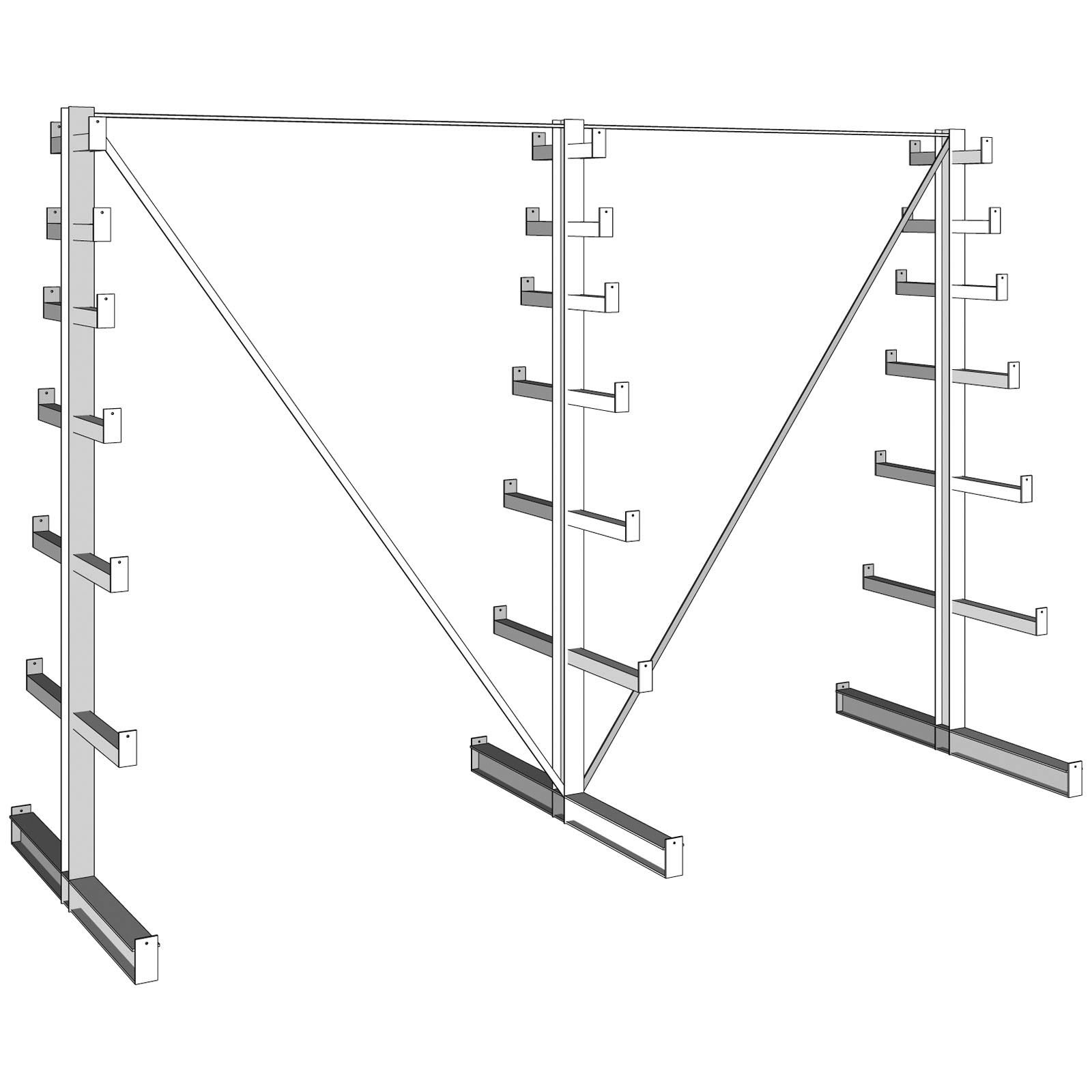 META Spawane regały wspornikowe - choinkowe 97847