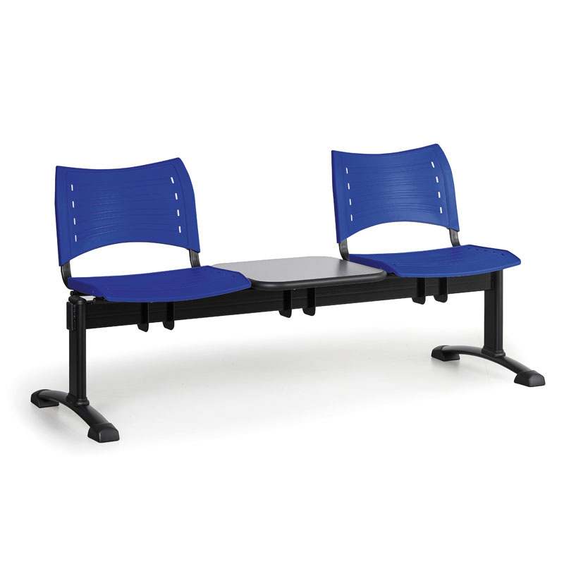 B2B Partner Plastikowe ławki VISIO, 2 siedzenia + stołek, czarne nogi 150474