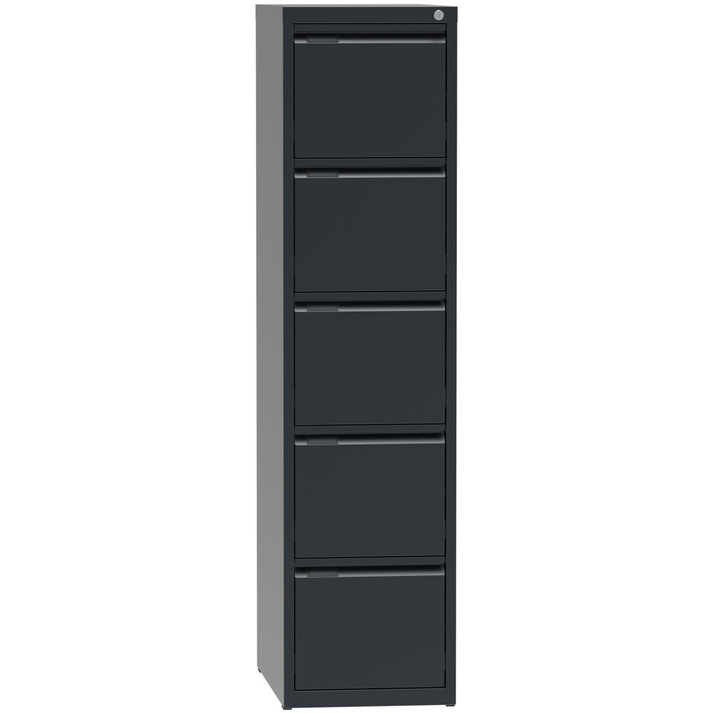 KOVONA Metalowa szafa kartotekowa A4, 5 szuflad, kolor antracyt G23050.2.V6.2.2