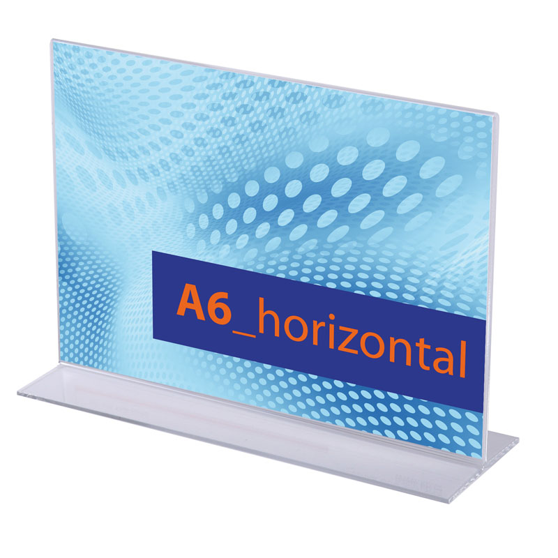 Jansen Display Stojak na menu na stół, typ T, A6 do szerokości, opakowanie 5 szt. TA6PXS