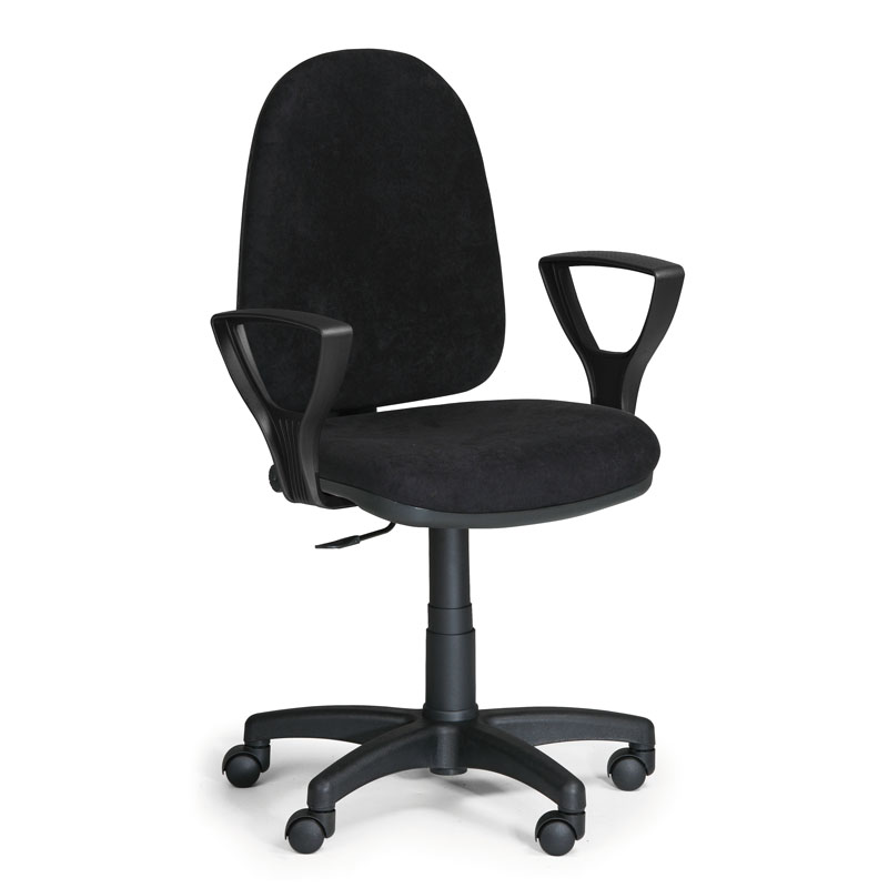 EUROSEAT Krzesło biurowe TORINO z podłokietnikami, czarne 300024