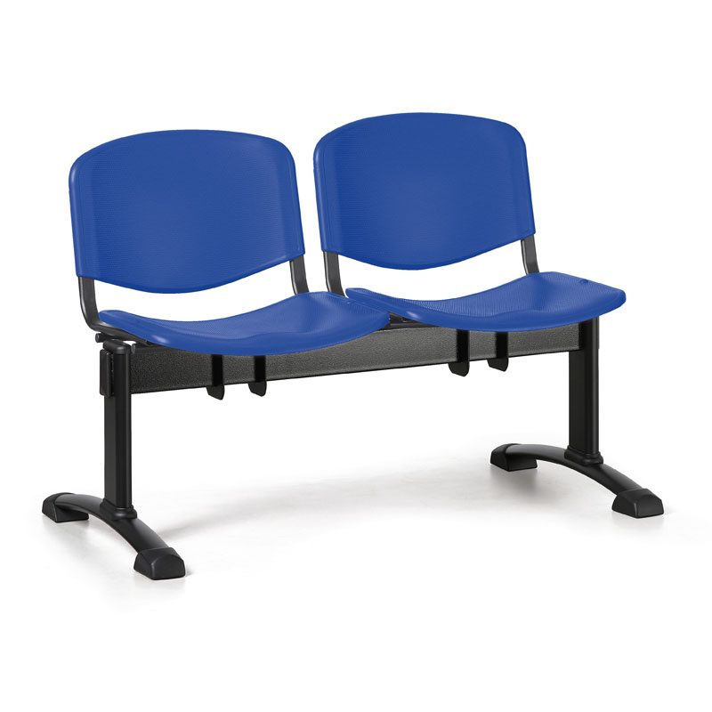 Euroseat Plastikowa ławka ISO, 2-siedziska, czarne nogi 300200