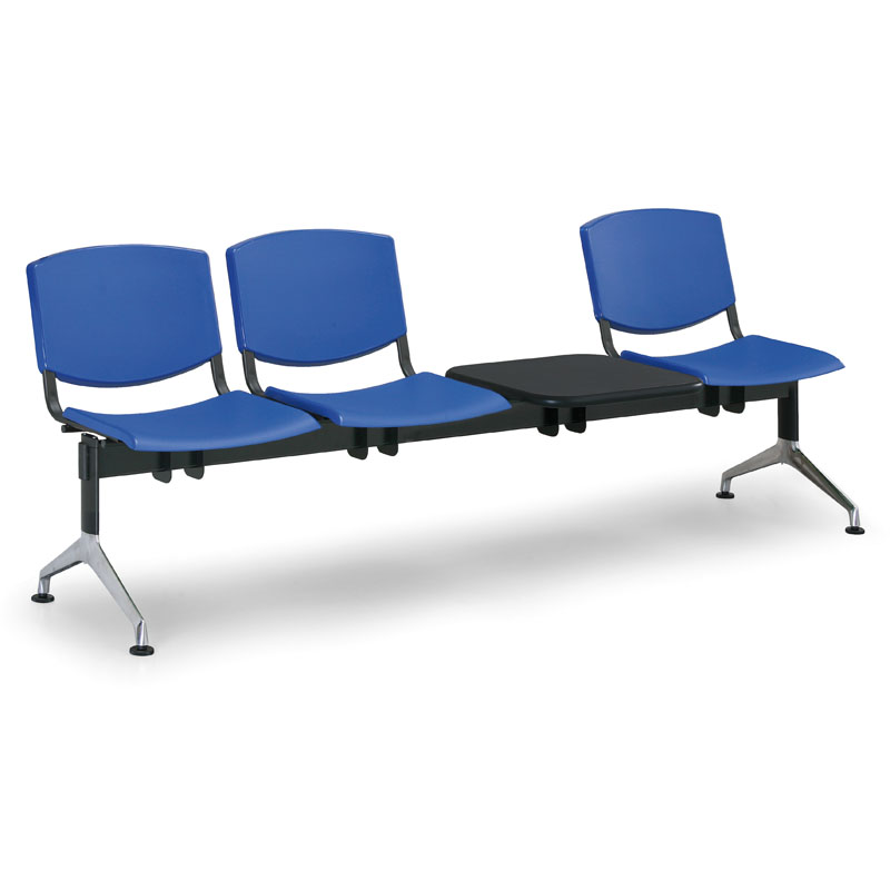 Euroseat Plastikowa ławka Smile, 3-siedzenia + stolik 300345
