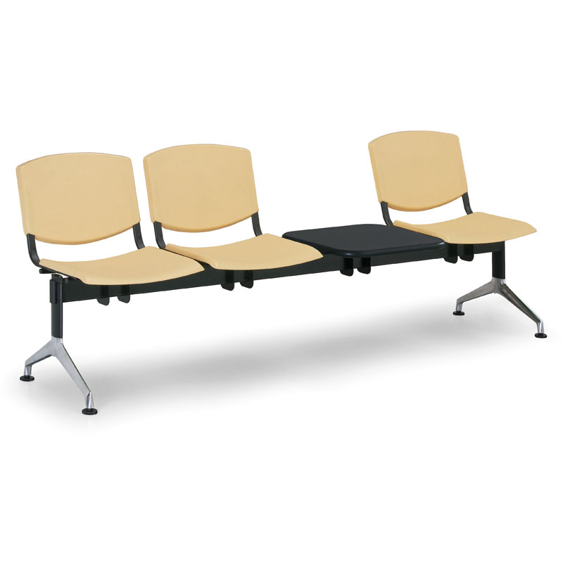 Euroseat Plastikowa ławka Smile, 3-siedzenia + stolik 300347