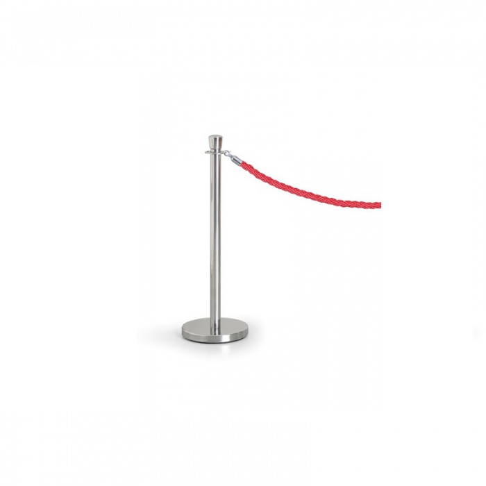 B2B Partner Słupek barierowy do zawieszenia liny, srebrny JB-Q029A2-Silver