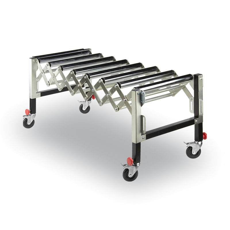 B2B Partner Elastyczny przenośnik wałkowy, 620-950 mm, 130 kg HFS