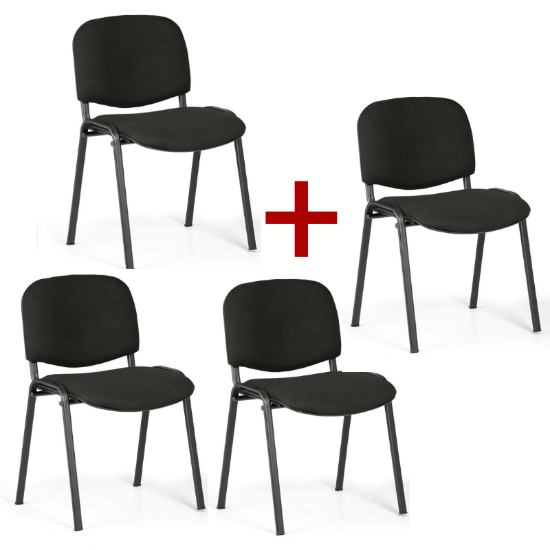 Antares 3+1 GRATIS Krzesło konferencyjne VIVA, czarne 555142