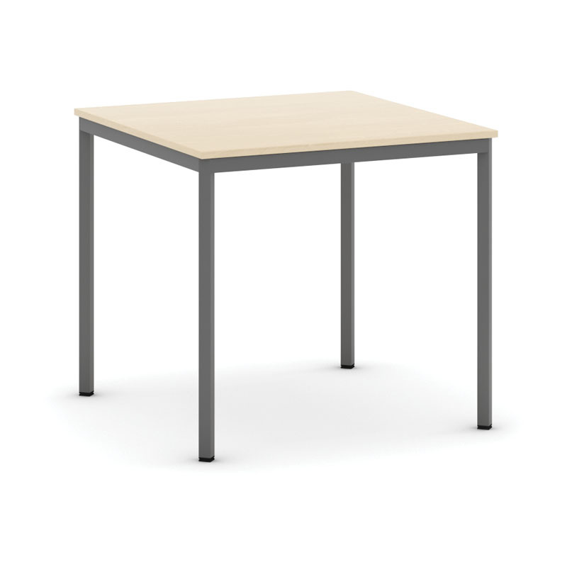 B2B Partner Stół do jadalni i stołówki, ciemnoszara konstrukcja, 800x800 mm, brzoza 555252