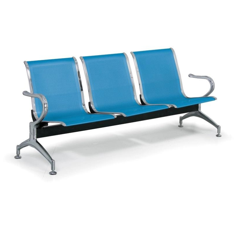 B2B Partner Ławka do poczekalni Strong, 3-miejscowa, niebieska 452037