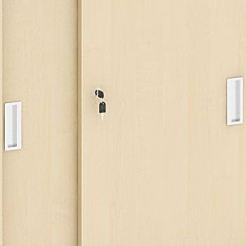 B2B Partner Szafa przesuwna Mirelli A+, 800 x 400 x 1800 mm, brzoza CF F07416, CD060