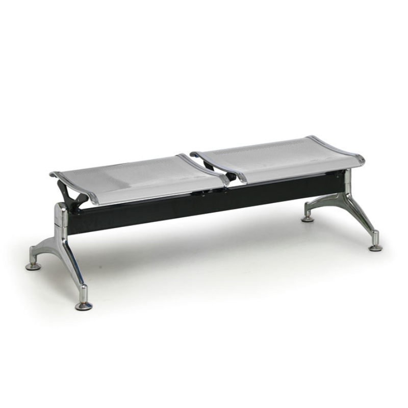 B2B Partner Ławka Strong bez oparcia, 2-miejscowa srebrna 452061