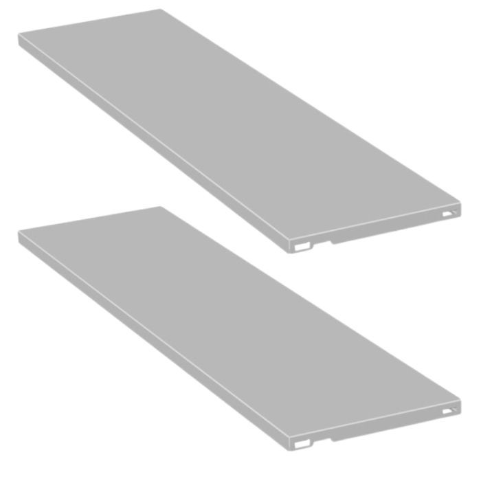Element System Metalowa półka 800x250 mm, szara, opakowanie 2 szt. 10700-00018