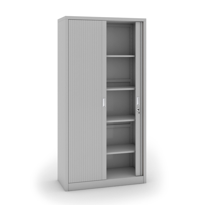 B2B Partner Szafa metalowa z żaluzjowymi drzwiami - 2 szt., 1990x1000x450 mm, sz
