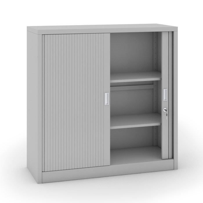 B2B Partner Szafa metalowa z żaluzjowymi drzwiami - 2 szt., 1200x1200x450 mm, sz