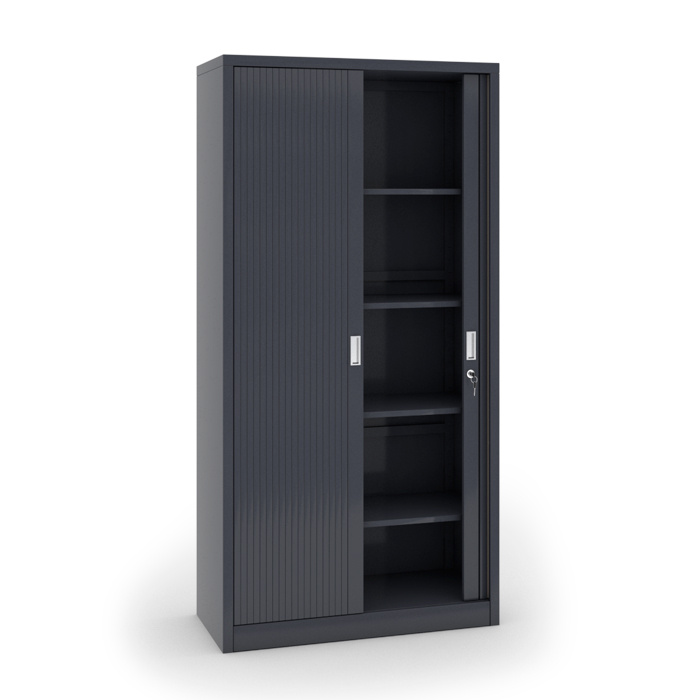 B2B Partner Szafa metalowa z żaluzjowymi drzwiami - 2 szt., 1990x1000x450 mm, an