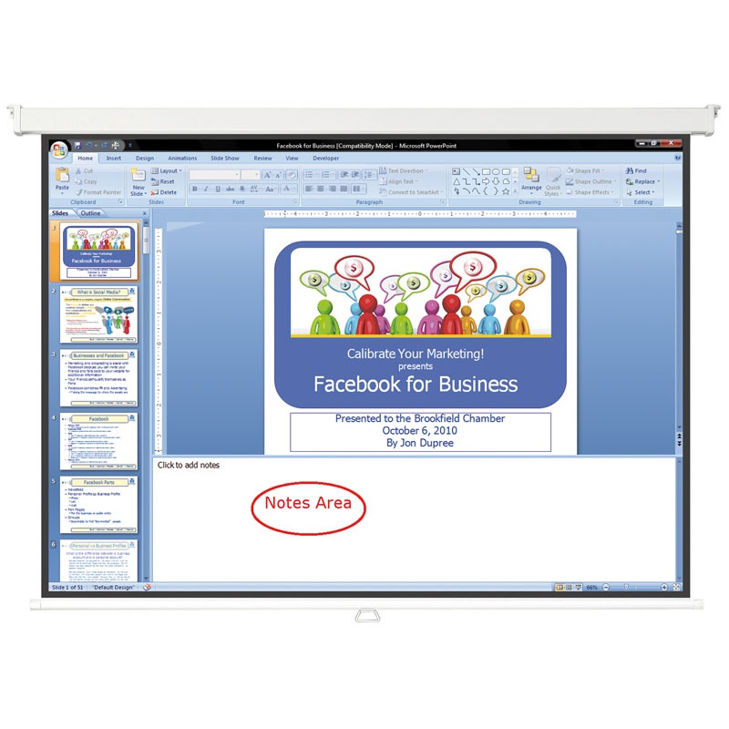 B2B Partner Ekran projekcyjny manualny 2000 x 2000 mm 200x200cm