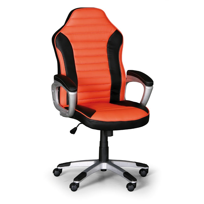 B2B Partner Fotel biurowy SPORT, czarno-pomarańczowy NF8225-black1+orange