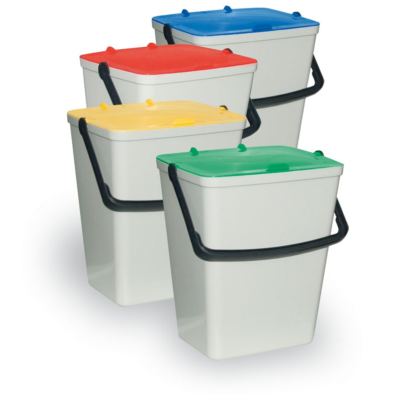Artplast Plastikowe kosze na śmieci - zestaw 4 x 15 l R S/4