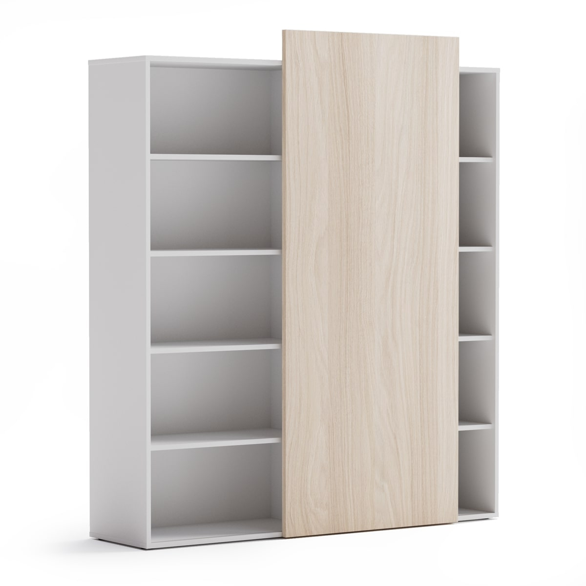 PLAN Szafa biurowa wysoka bez drzwi BLOCK Wood, dąb naturalny 611211