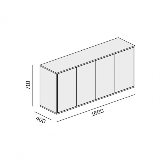 PLAN Szafka biurowa niska BLOCK White 611225